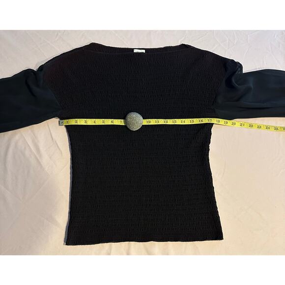 ARMANI COLLEZIONI women’s Size 12 made in Italy Black w/ Sheer Sleeves evening - Picture 3 of 9